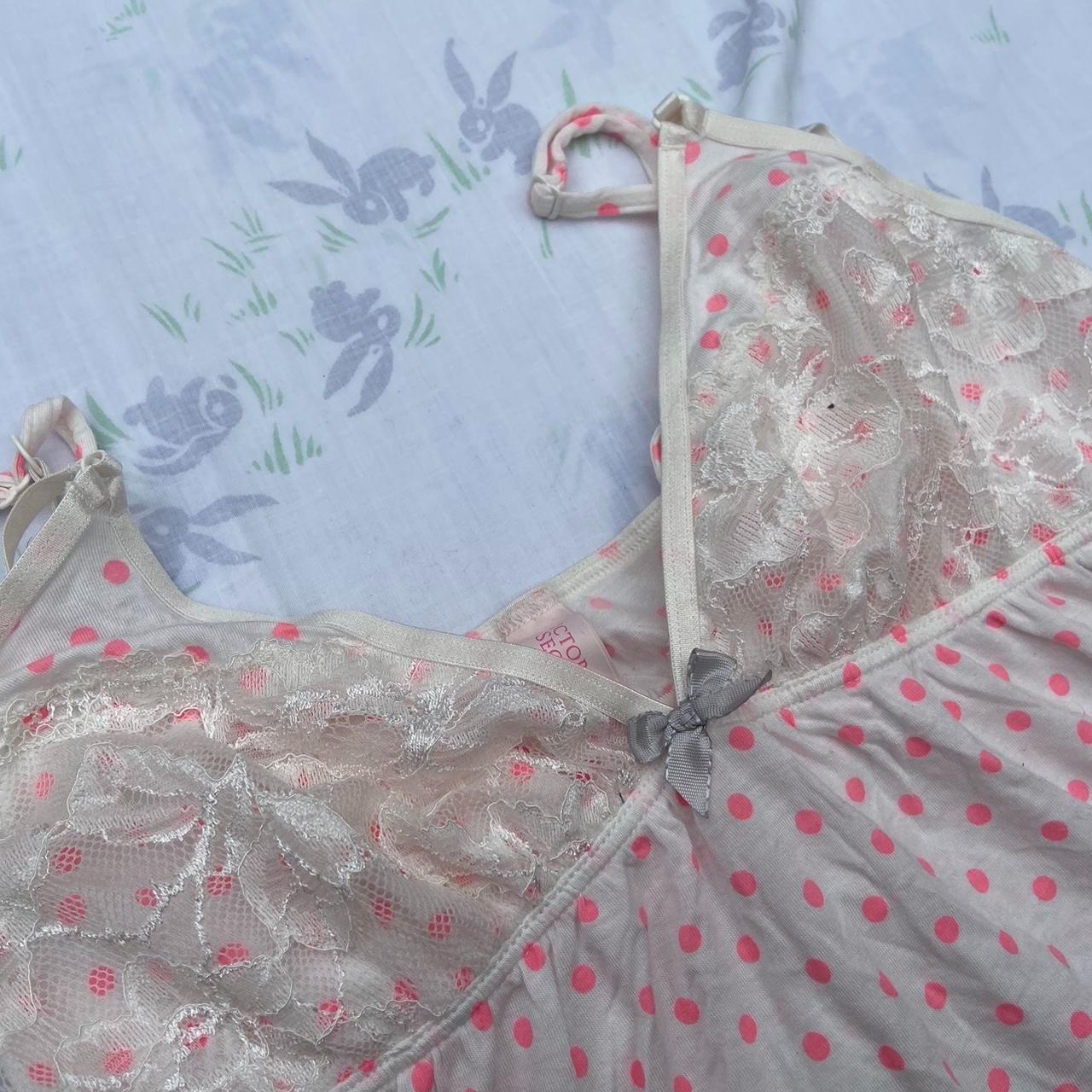 Women's Victoria Secret Lace Tank Top Polka Dot Depop