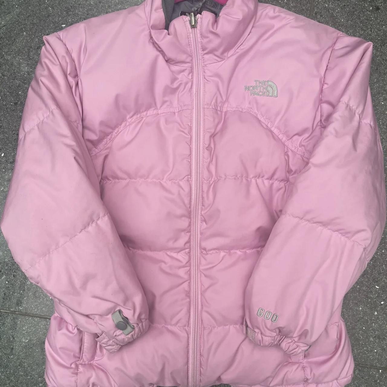 North Face Nuptse 600 Pink Size Girls M Women’s... - Depop