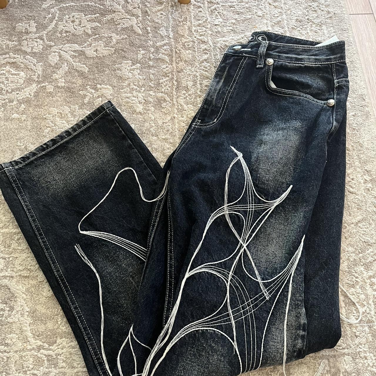 THUG CLUB Tribal Tree Denim Pants UNISEX Retail | Depop