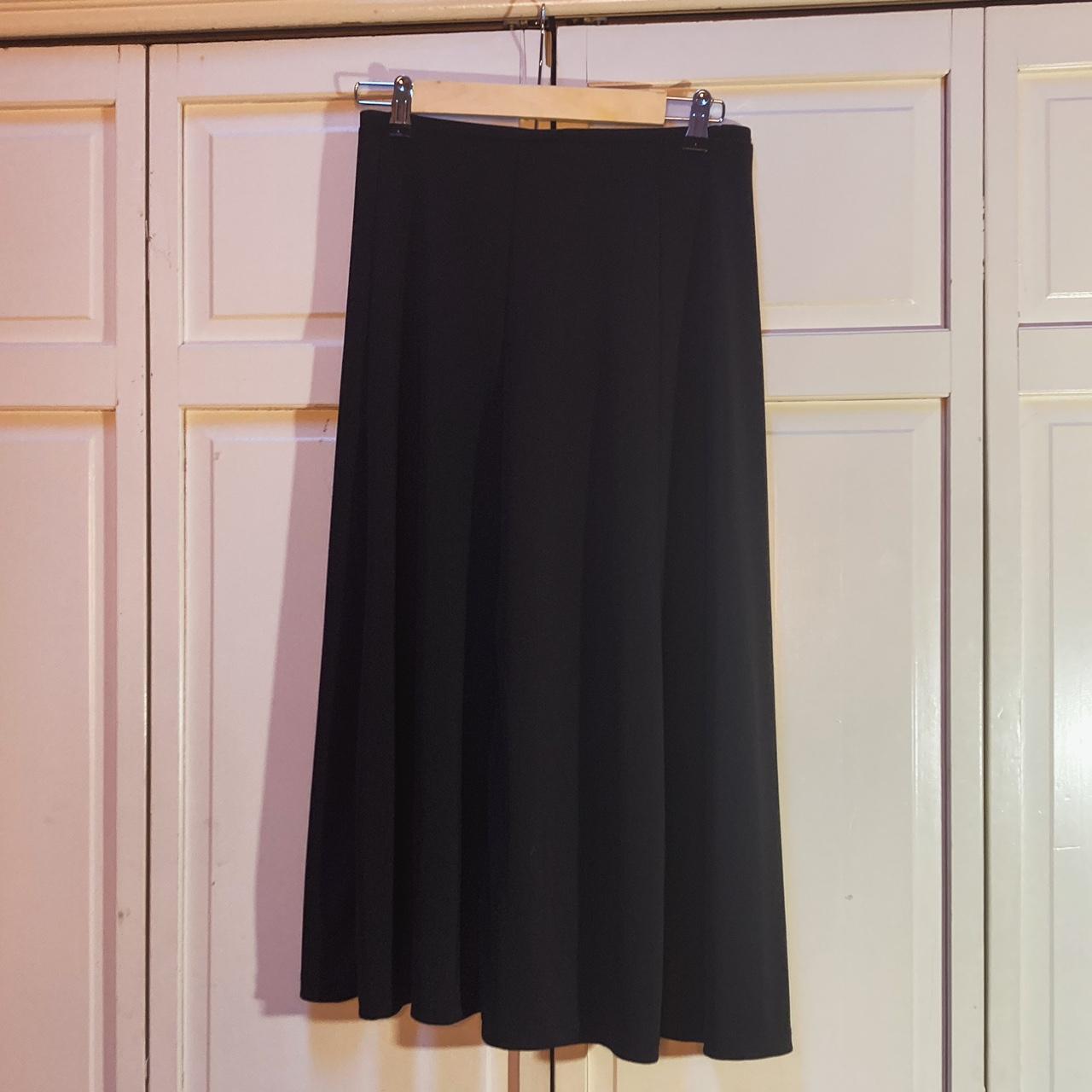 concert black long midi skirt waist: 13 inch |... - Depop