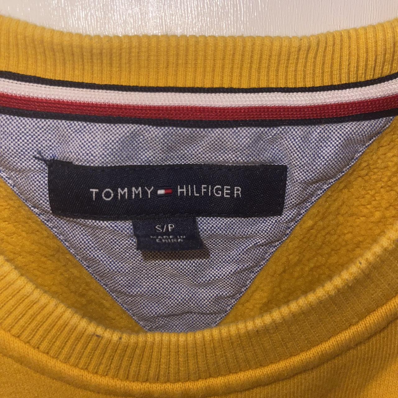 -Men’s Small Yellow Tommy Hilfiger Crewneck... - Depop