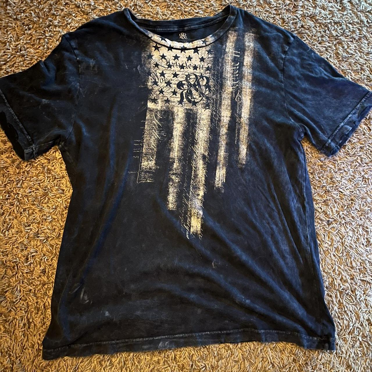 Rock and Republic Men's Navy and Blue T-shirt