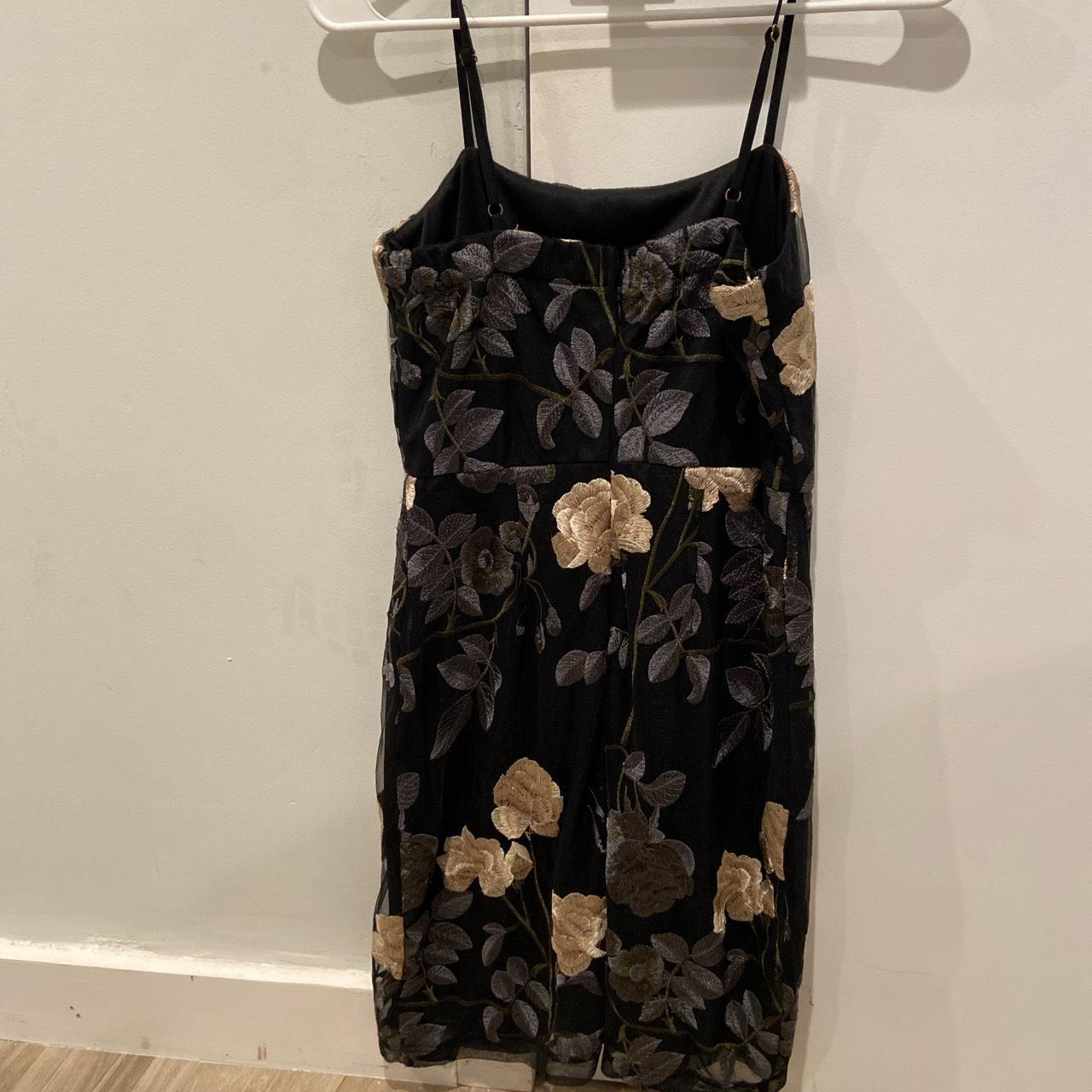 Lulus floral navy mini hoco dress Worn once Perfect Depop