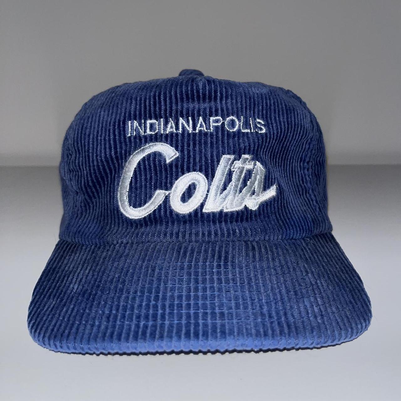 Vintage Indianapolis Colts Blue Corduroy Snapback Hat NFL