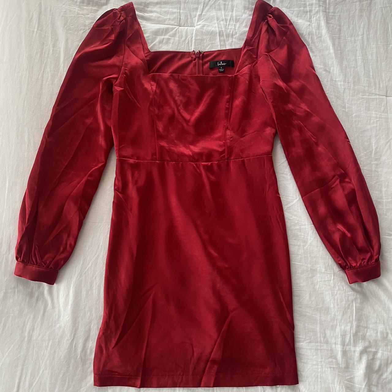 Lulus red best sale long sleeve dress