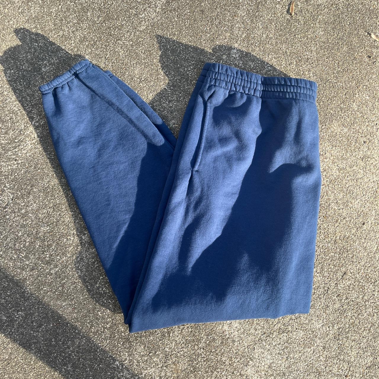 Vintage Blue fruit of the loom sweatpants Baggy... - Depop