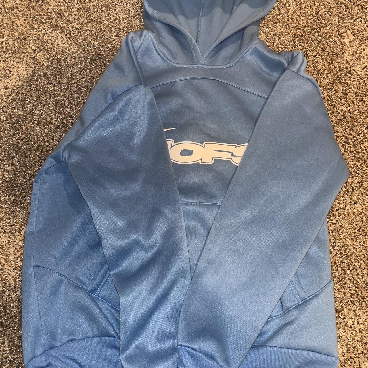 nofs tracksuit baby blue hoodie and joggers - Depop