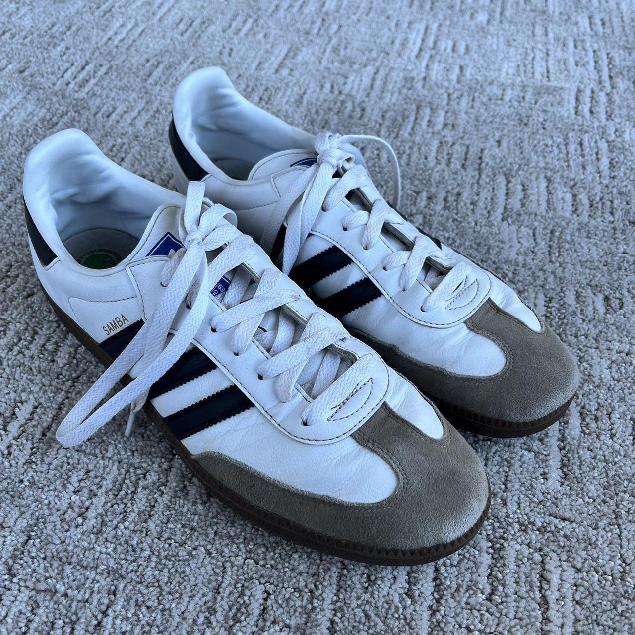 Adidas sambas vegan Front of shoe is a bit worn,... - Depop