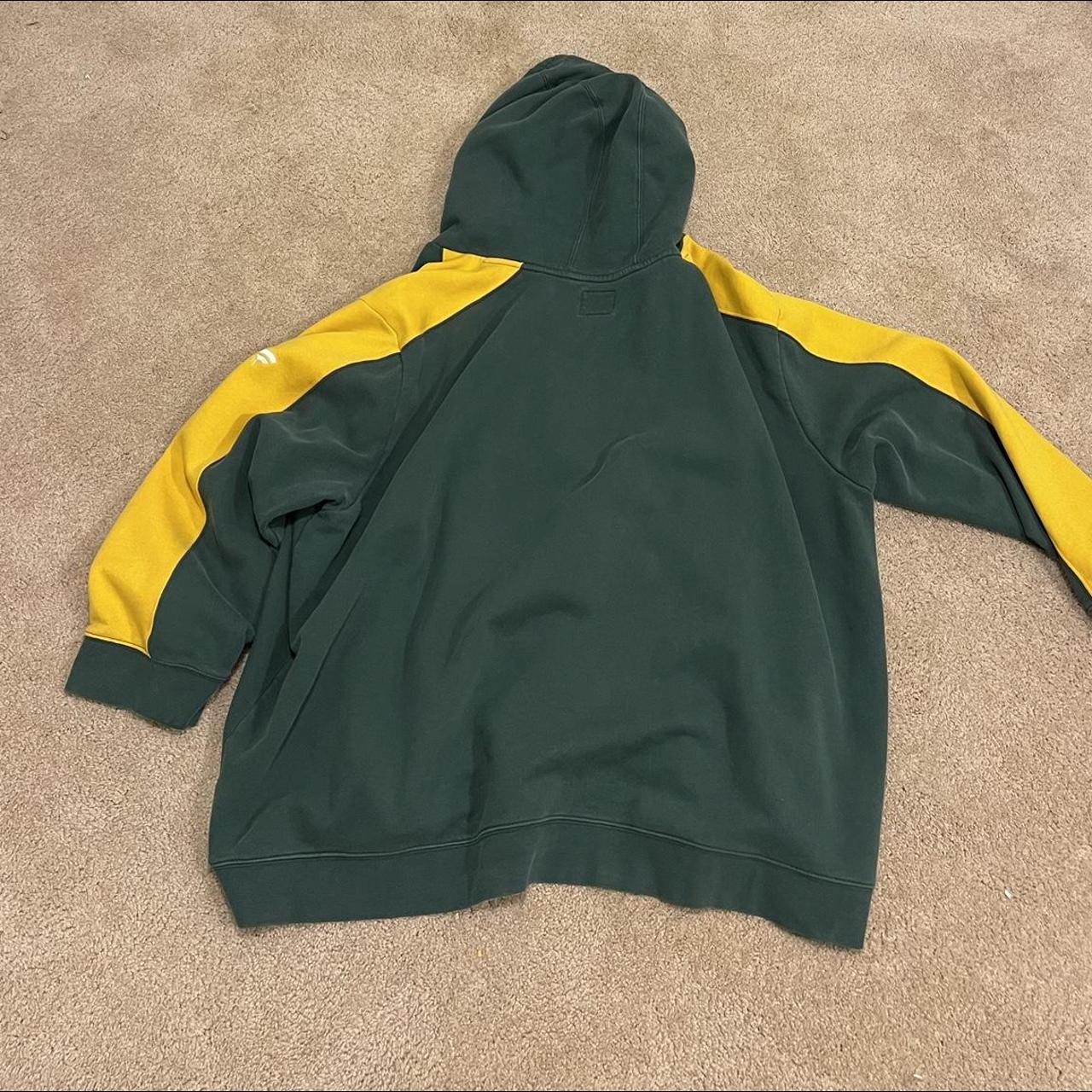 Mitchel & Ness Zip Hoodie Green Bay Packers Green - Depop