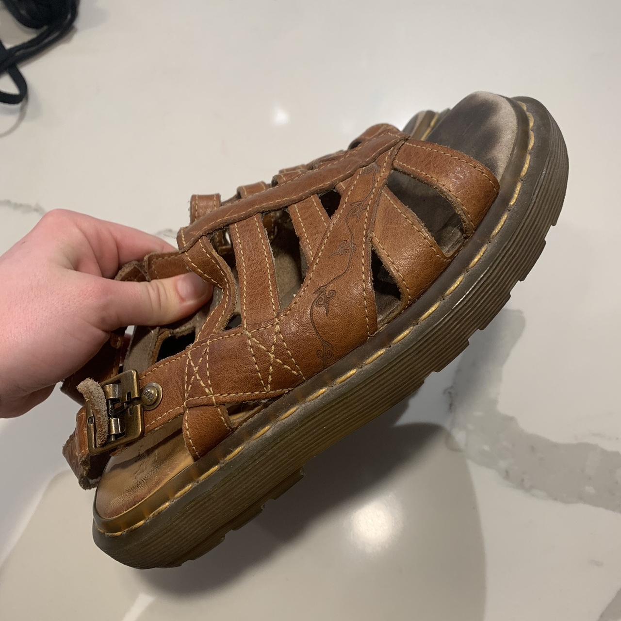 fuzzy doc martens sandals