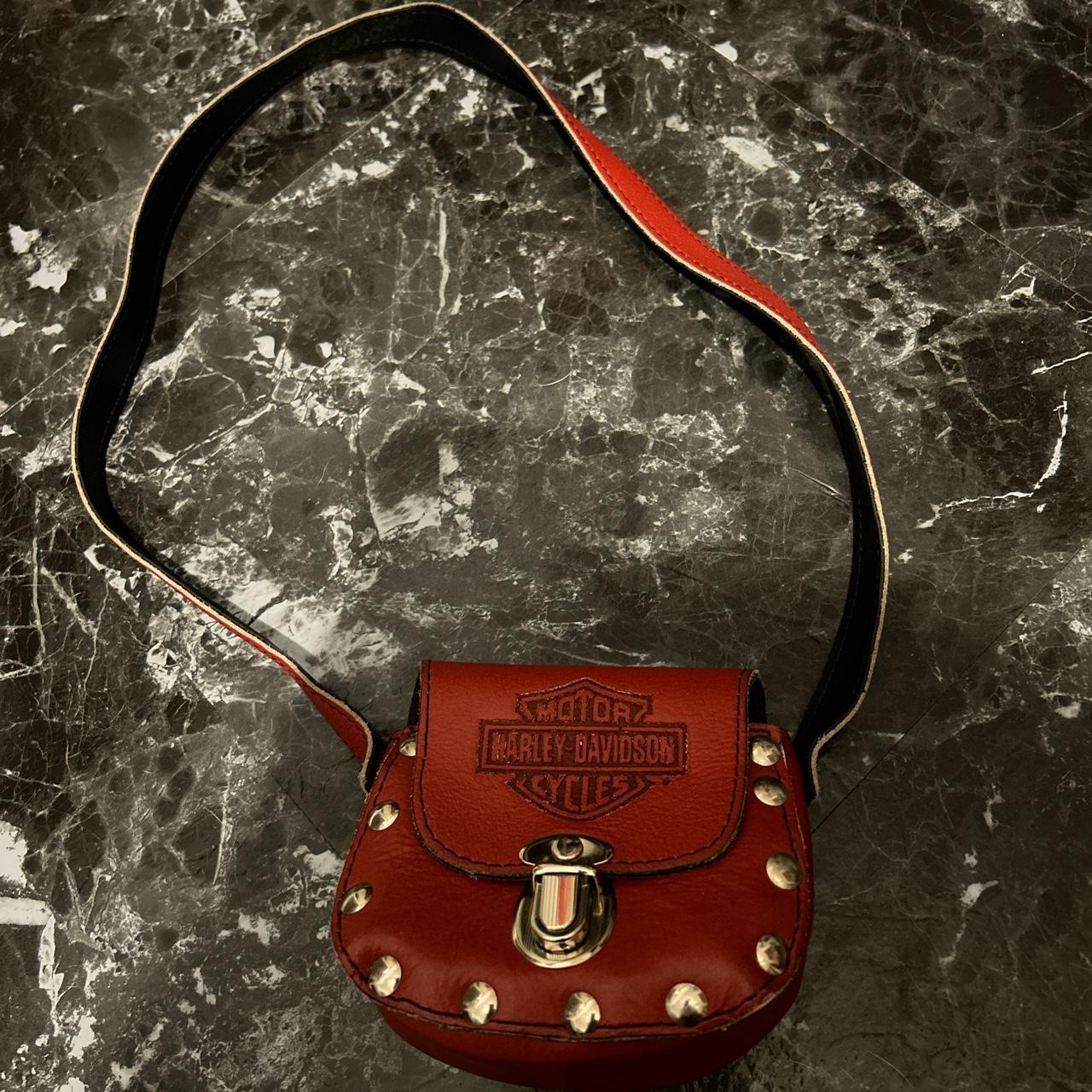 Vintage Leather Harley Davidson Purse Crossbody - Depop