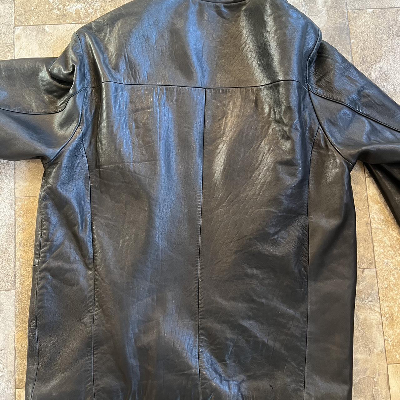 Costco brand Kirkland leather jacket. Minor wear... - Depop