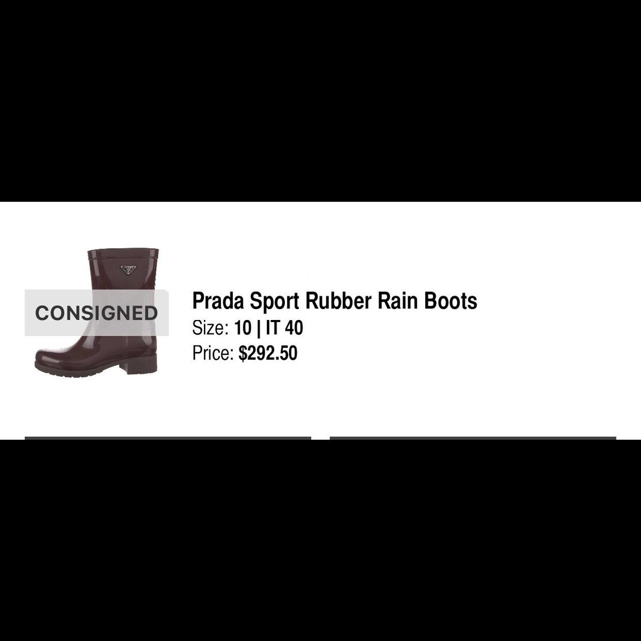 Beautiful Prada rain boots in the color burgundy, - Depop