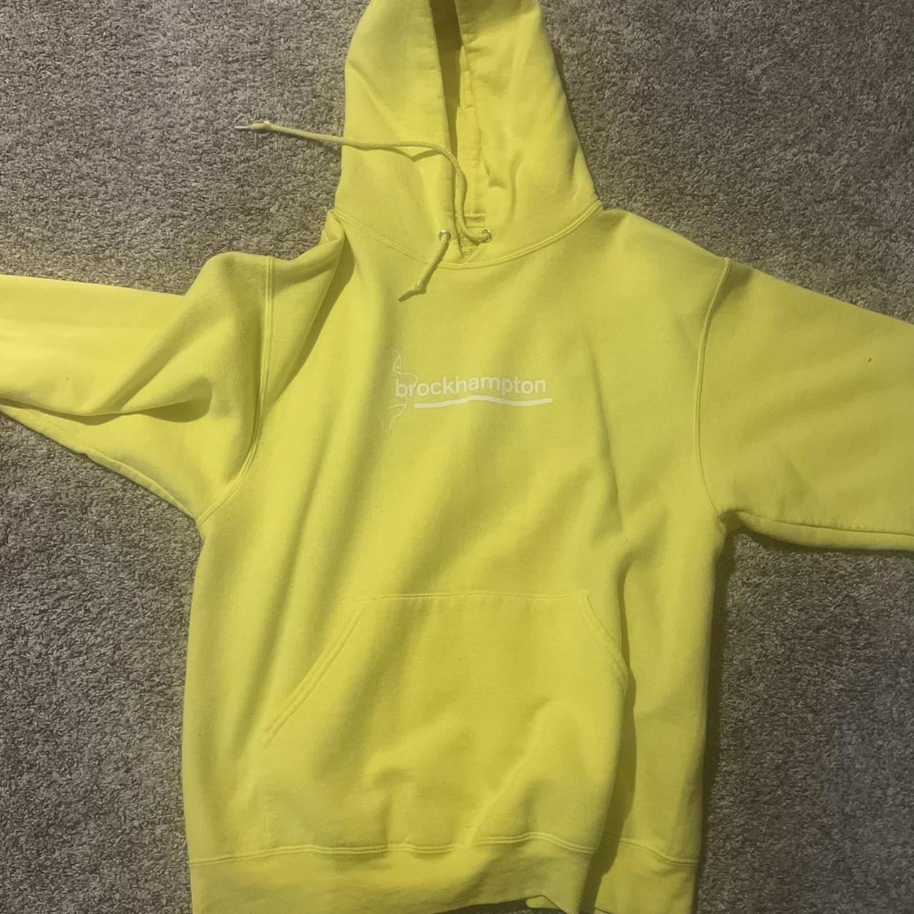 brockhampton yellow saturation 1 hoodie sz:... - Depop