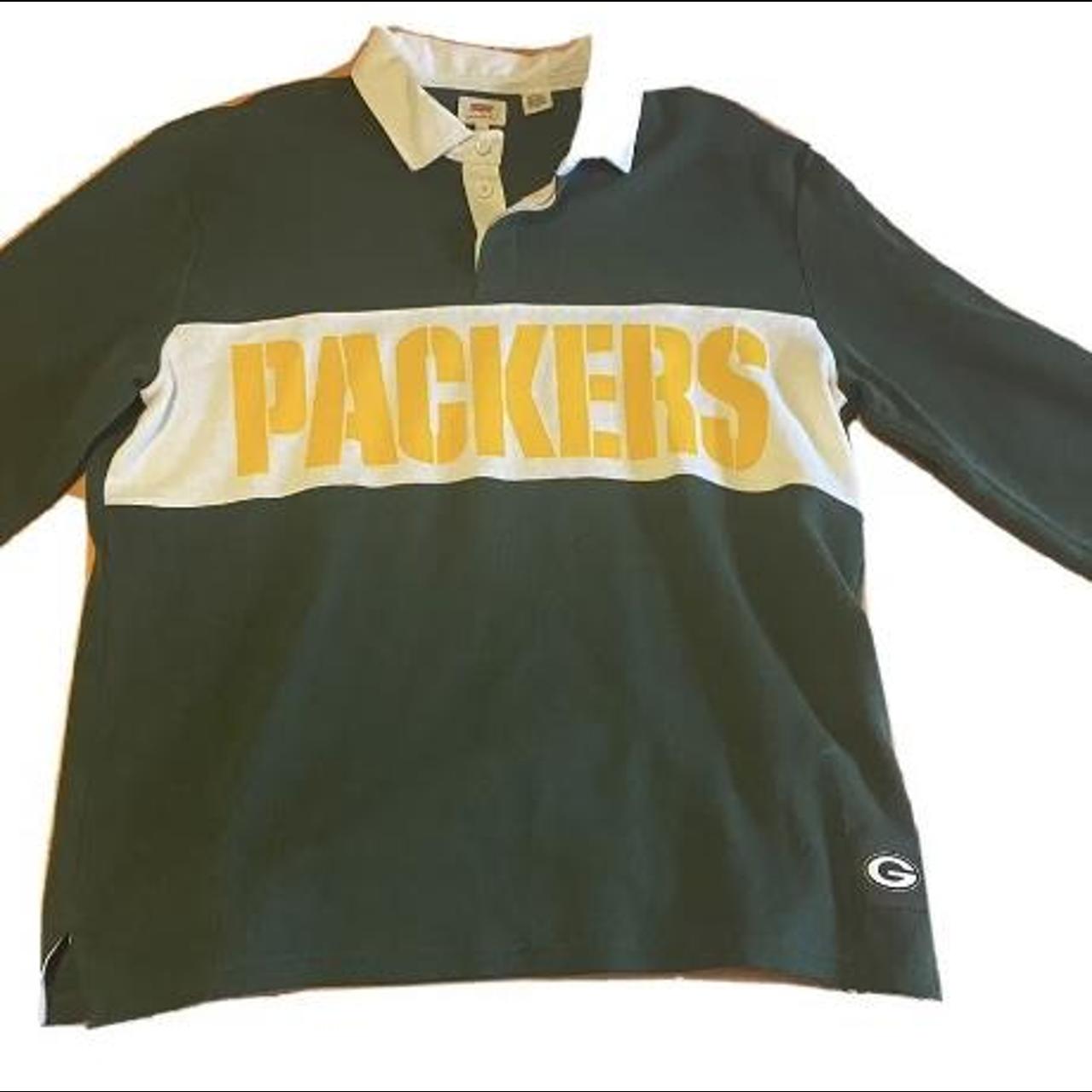 Levi's Green Bay Packers Rugby Jersey Men's Long - Depop