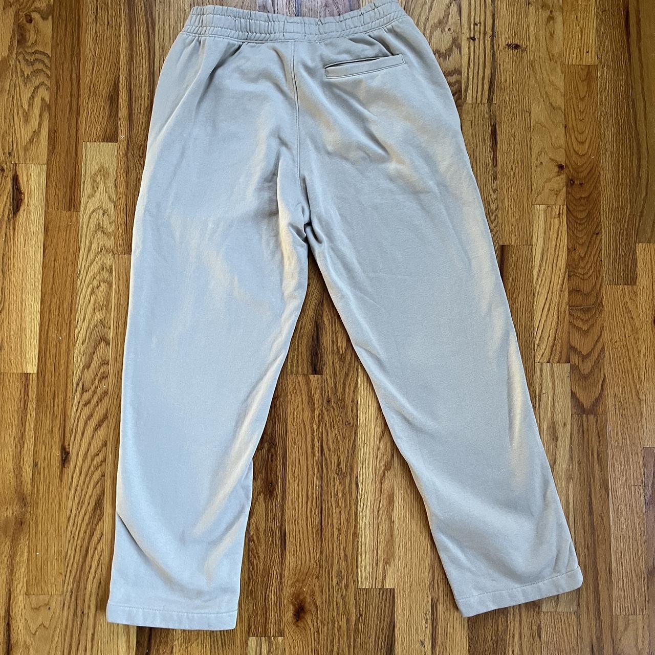 Beige straight fit sweatpants Size: Small Condition:... - Depop