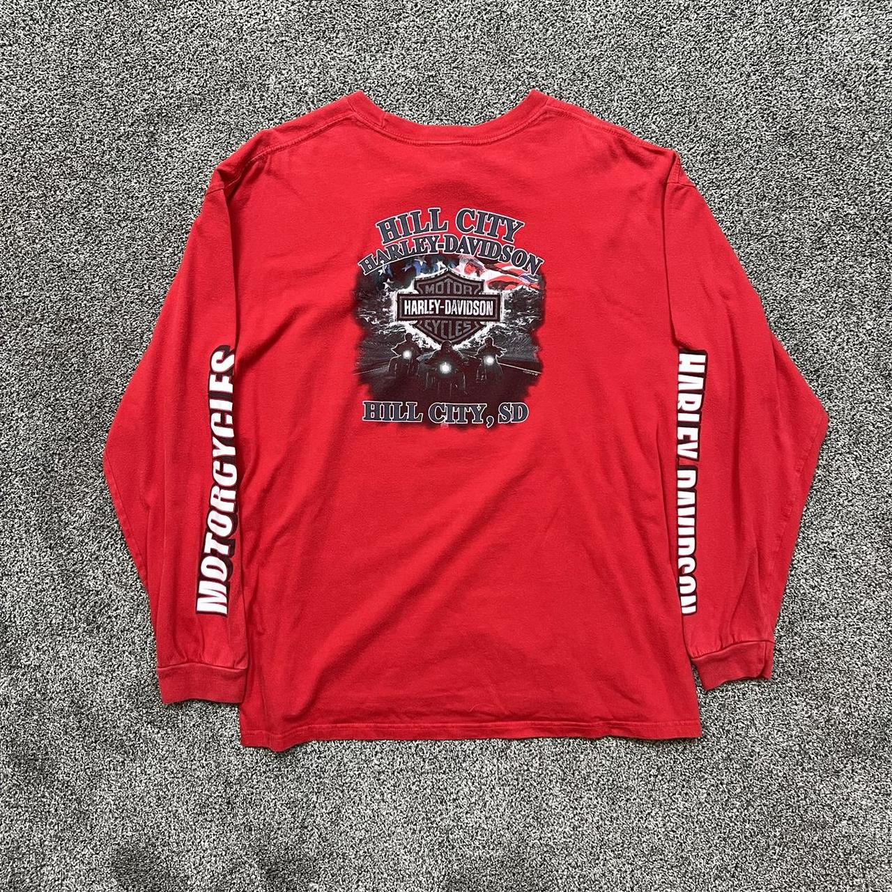 Harley Davidson Men's Red T-shirt | Depop