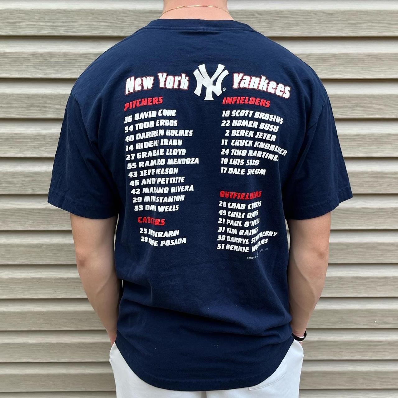 Go Yanks New York Yankees 1998 Roster MLB Cropped T-Shirt Women's  LARGE