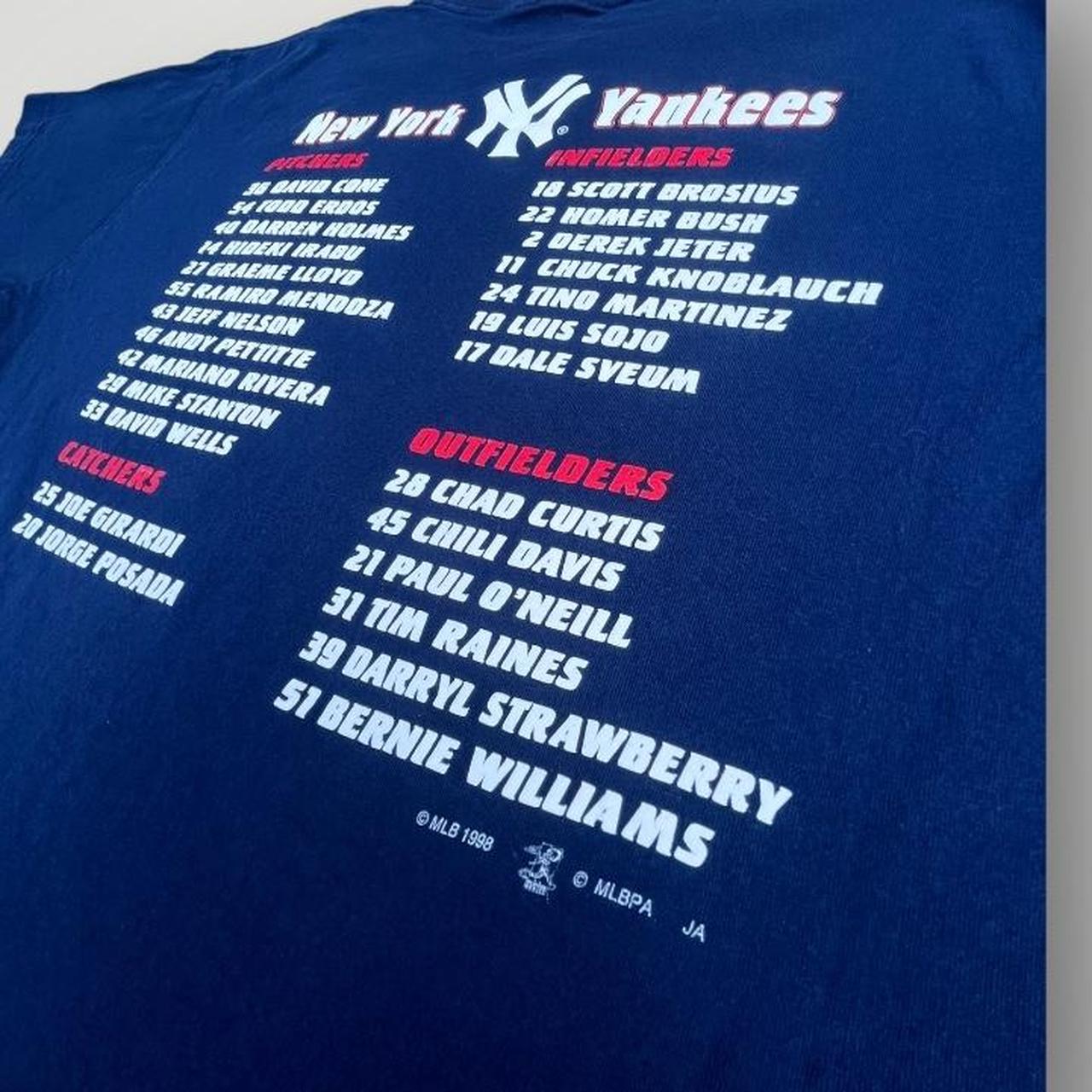 Go Yanks New York Yankees 1998 Roster MLB Cropped T-Shirt Women's  LARGE