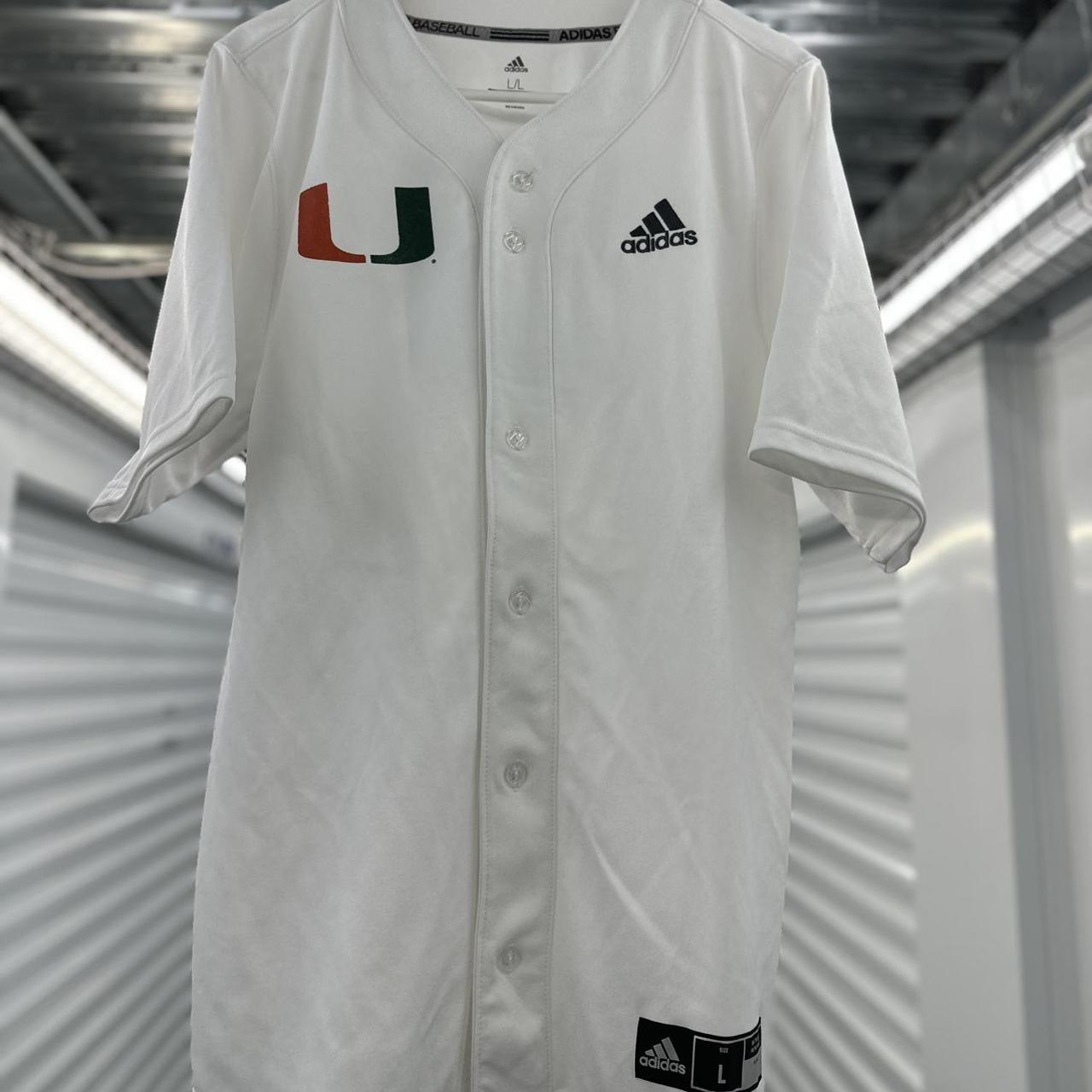 Authentic University of Miami Adidas Baseball - Depop