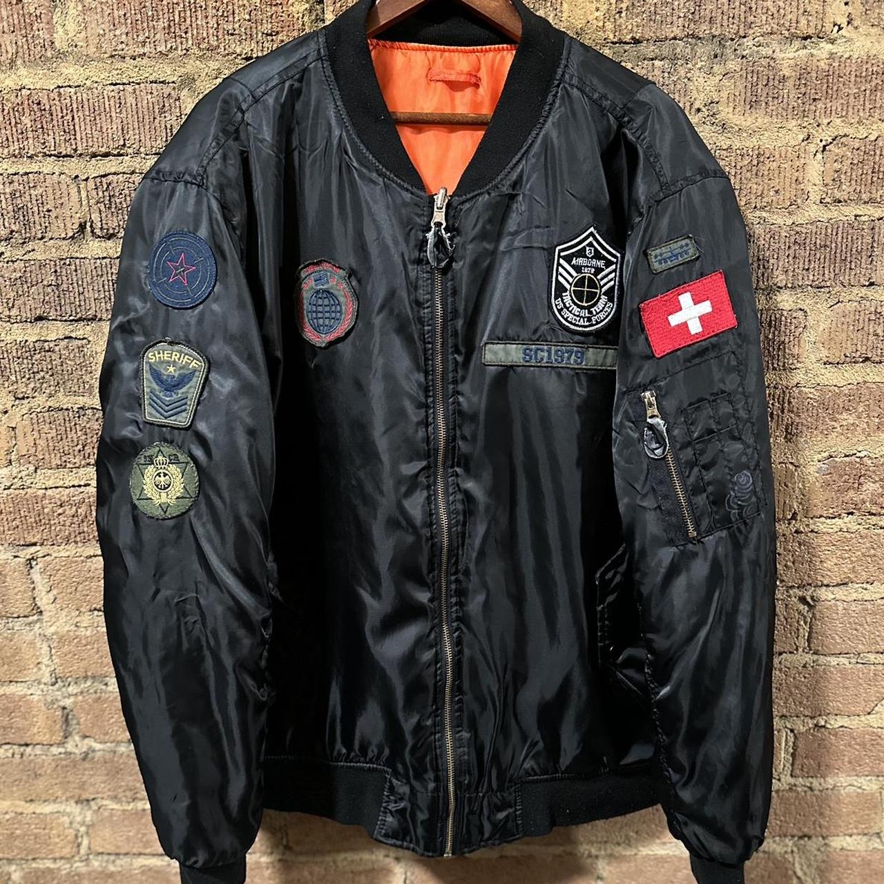 Swiss Cross Patch Bomber Jacket, Beautiful patched...