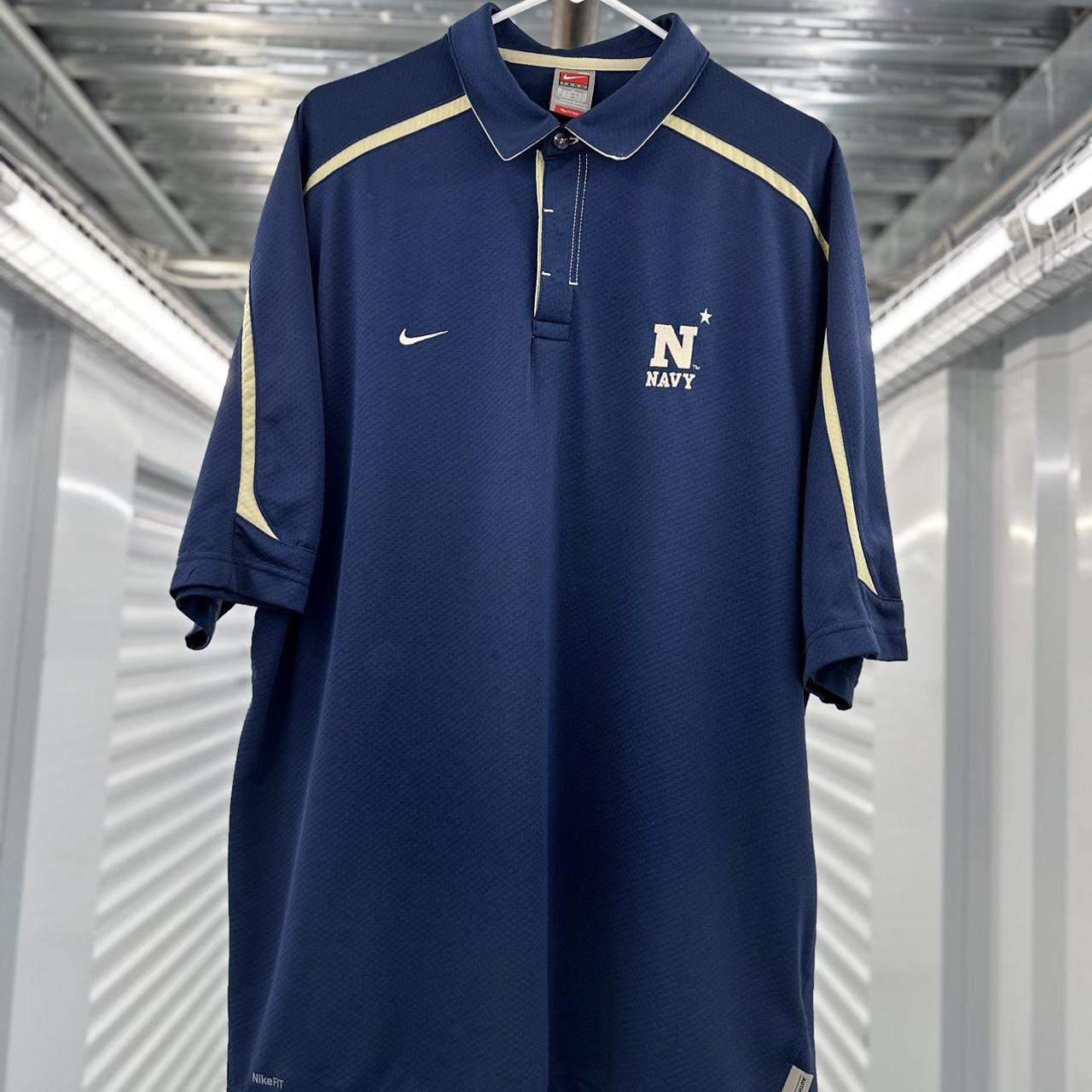 Nike Men's Navy and Gold Polo-shirts