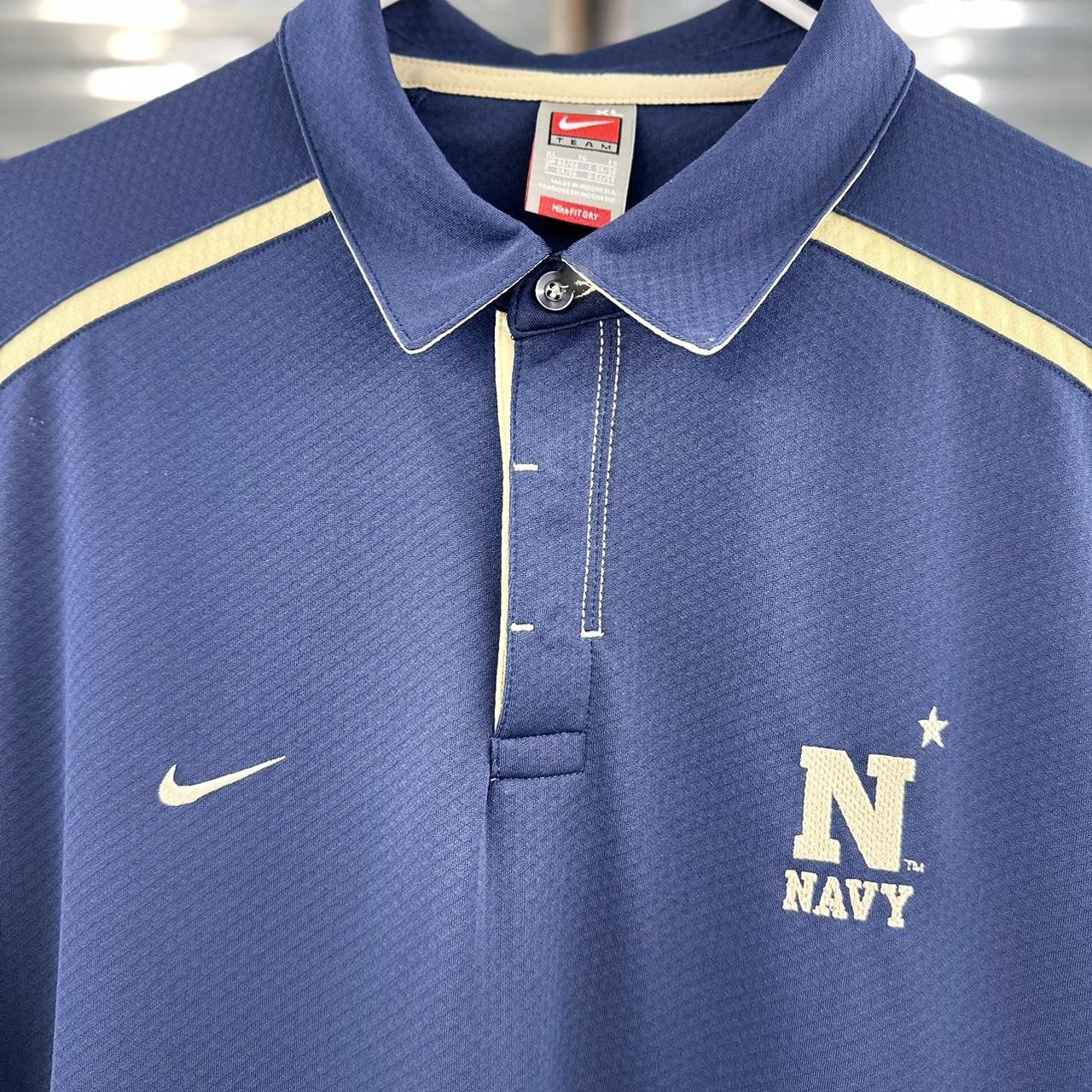 Nike Men's Navy and Gold Polo-shirts (2)