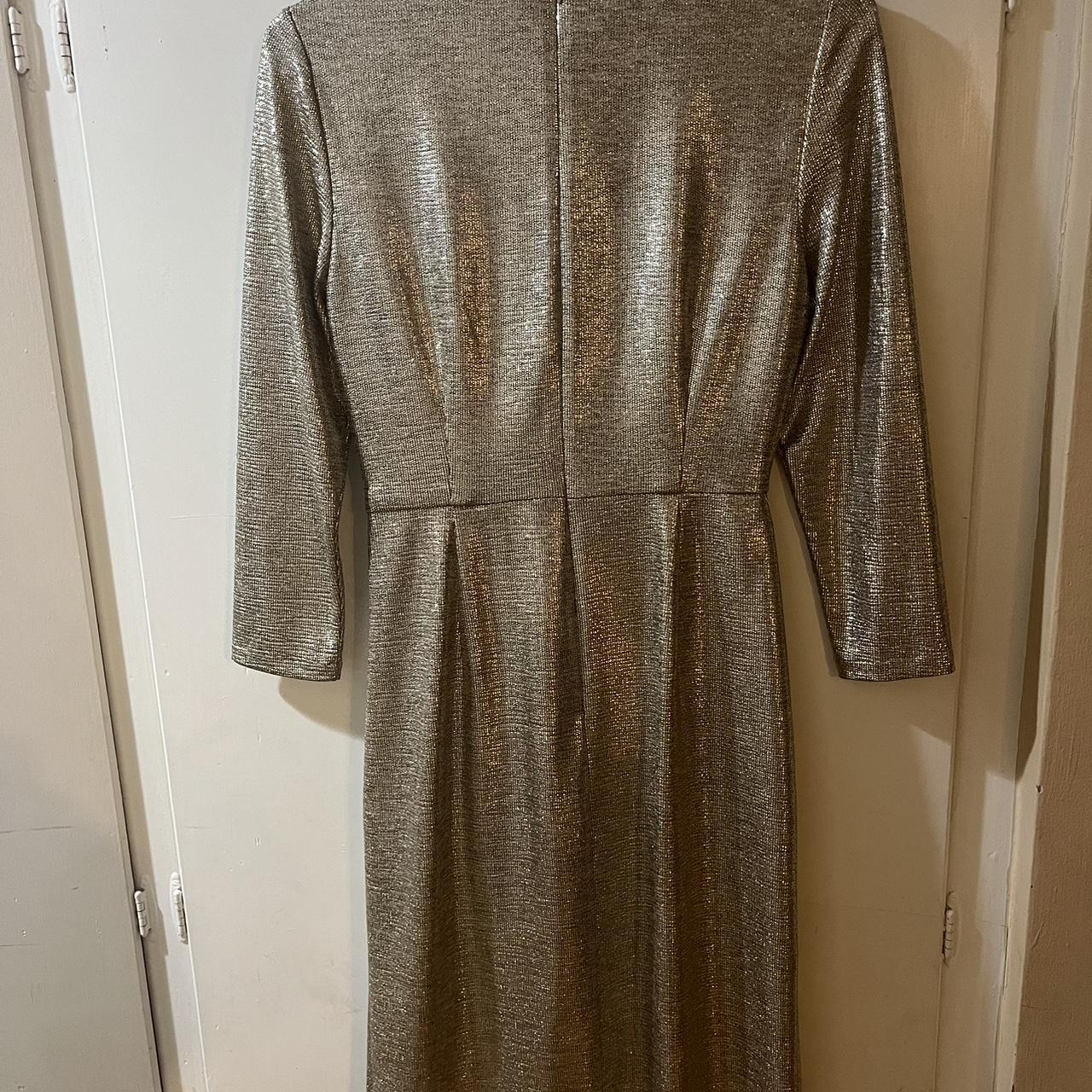 Vince Camuto Women's Gold Dress | Depop