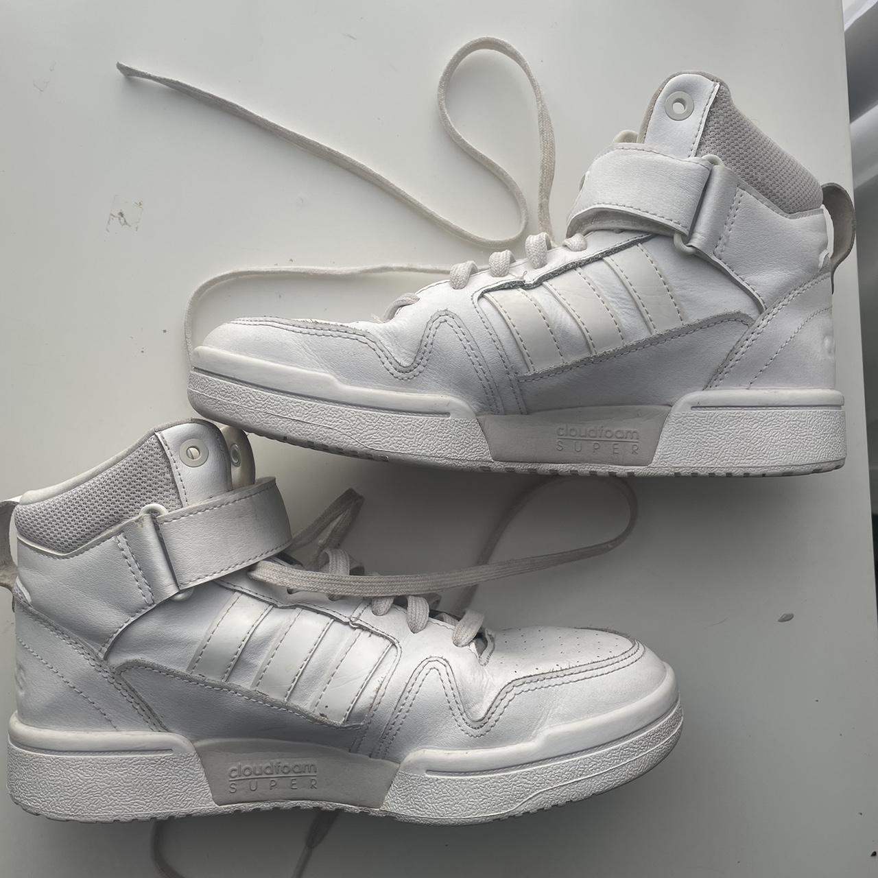 Adidas Originals Forums Mid Sneaker • White • Size ... - Depop