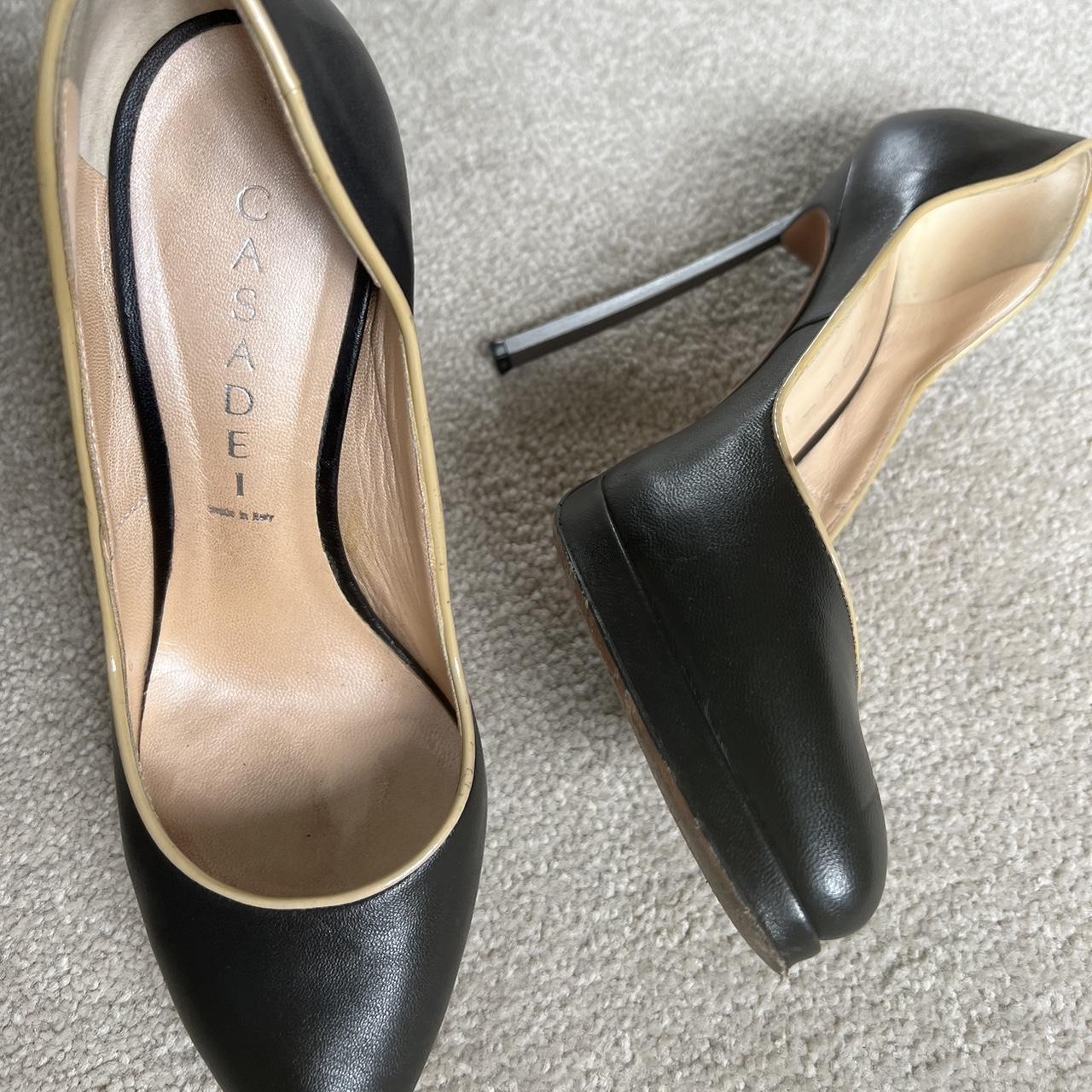 casadei white heels