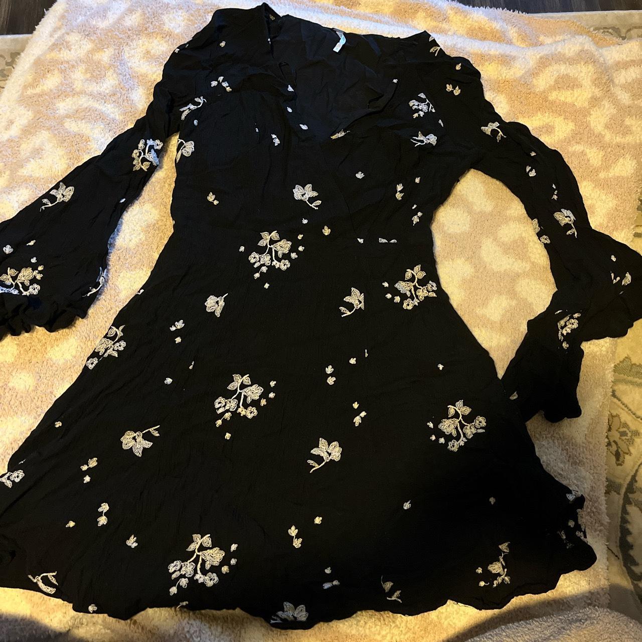 Free people little black dress with bell sleeves If... - Depop