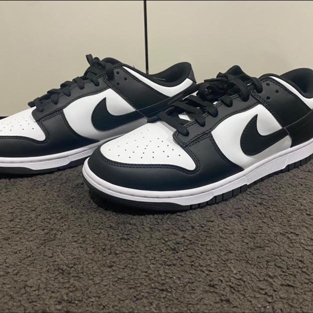 Nike Dunks Pandas Size Grey And Green Size Depop