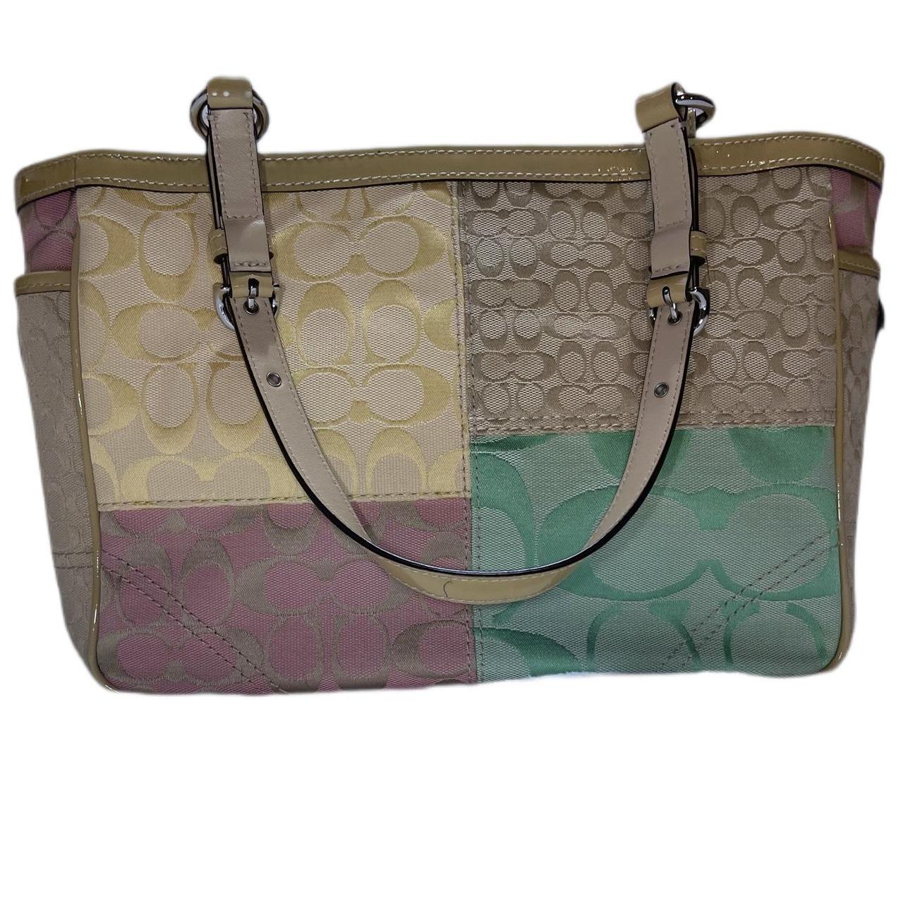 Coach Womens Multicolor Logo Patchwork Hand Bag | Depop