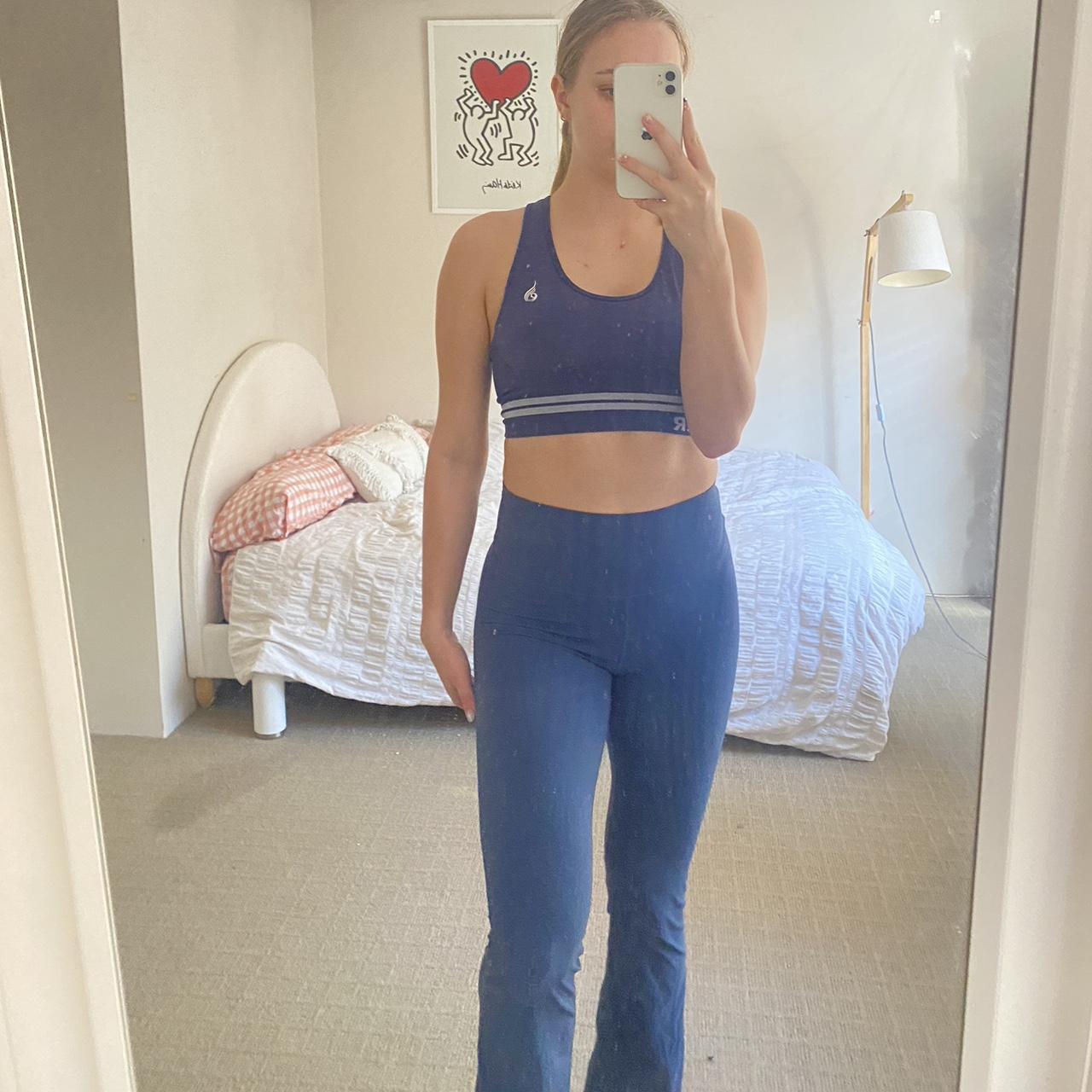 echt flare leggings scrunch bum and zip pocket on... Depop