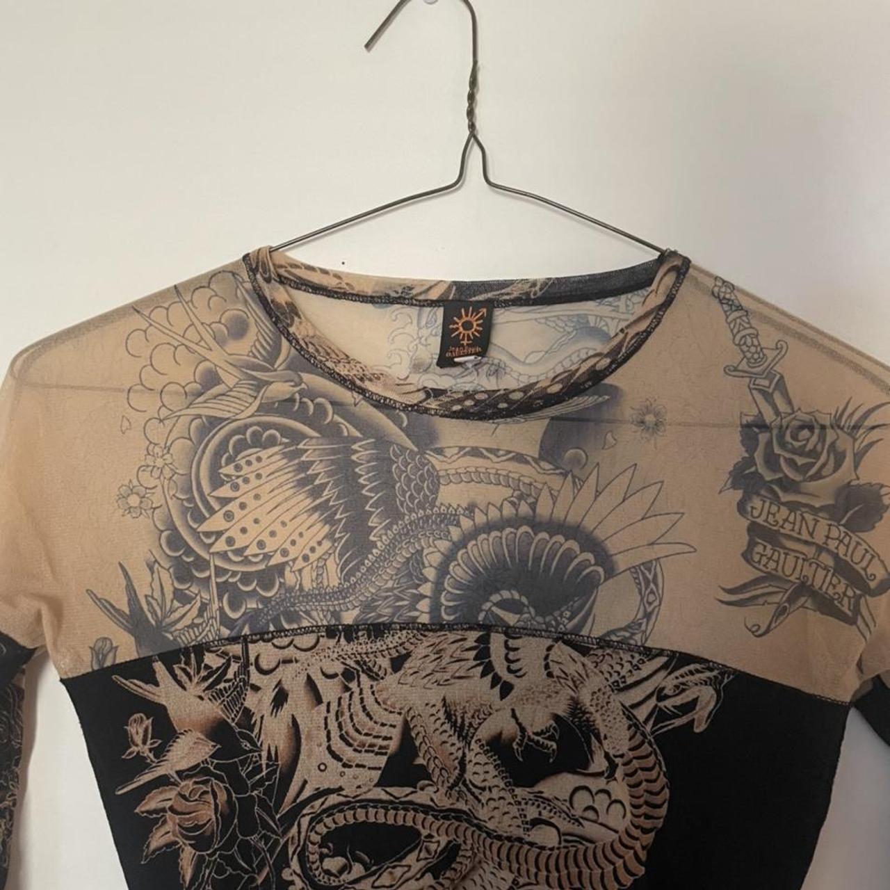 Jean-Paul Gaultier Women's Black and Brown Shirt