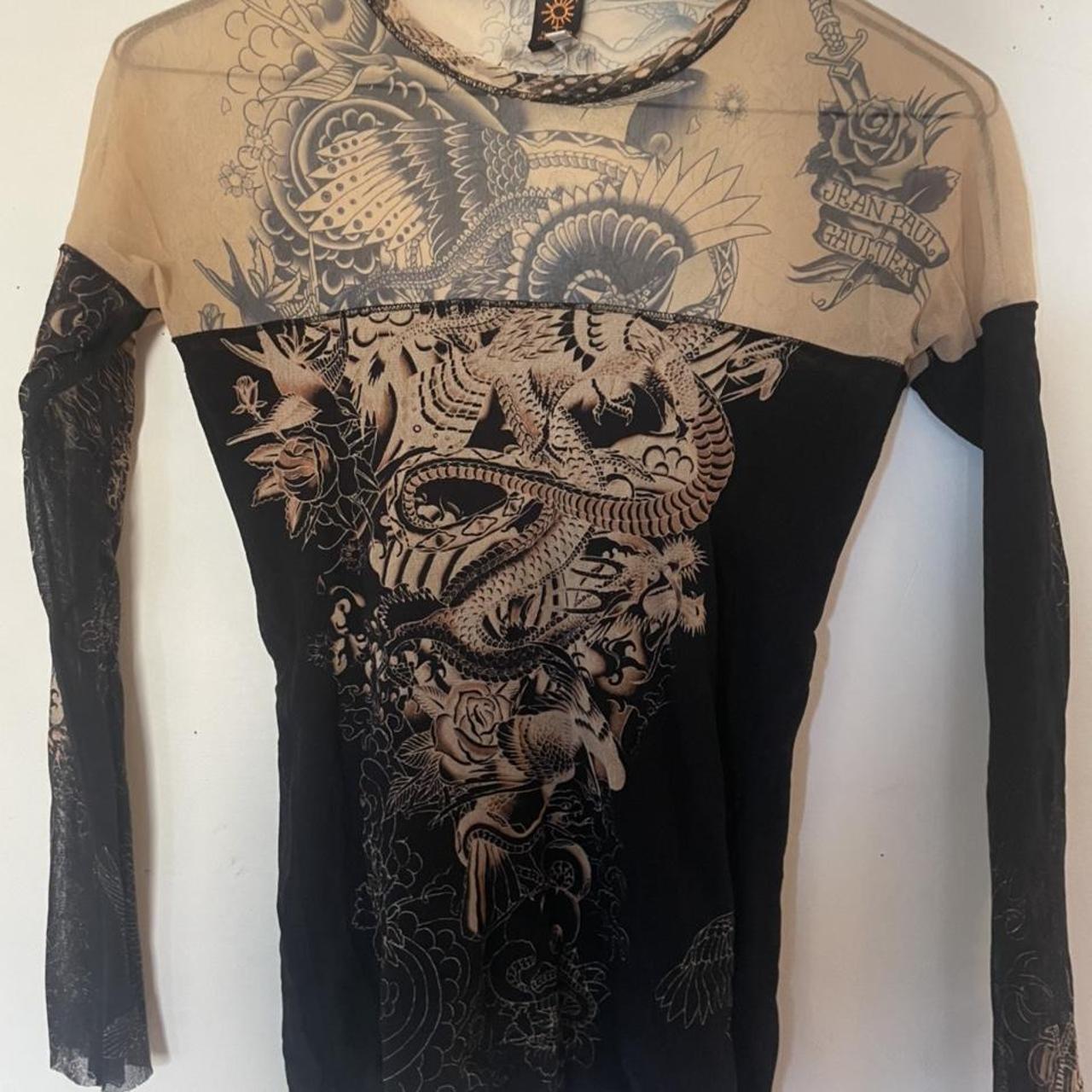 Jean-Paul Gaultier Women's Black and Brown Shirt (2)