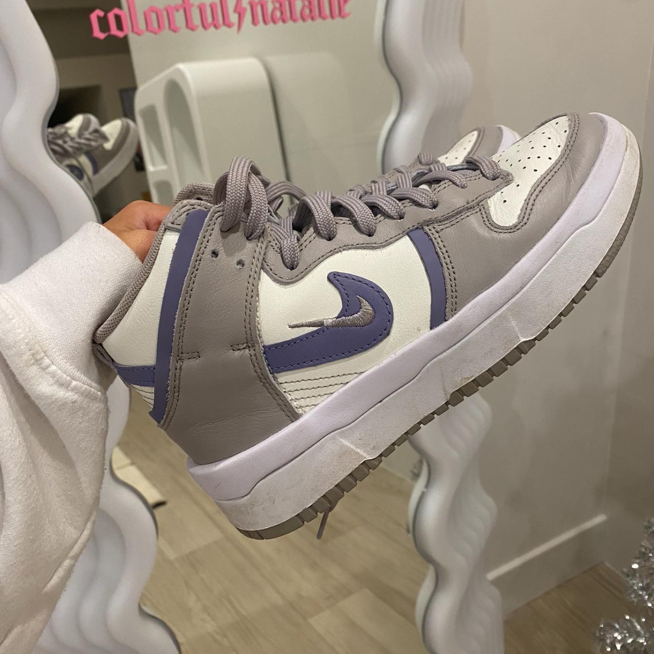 womens dunk high up iron purple