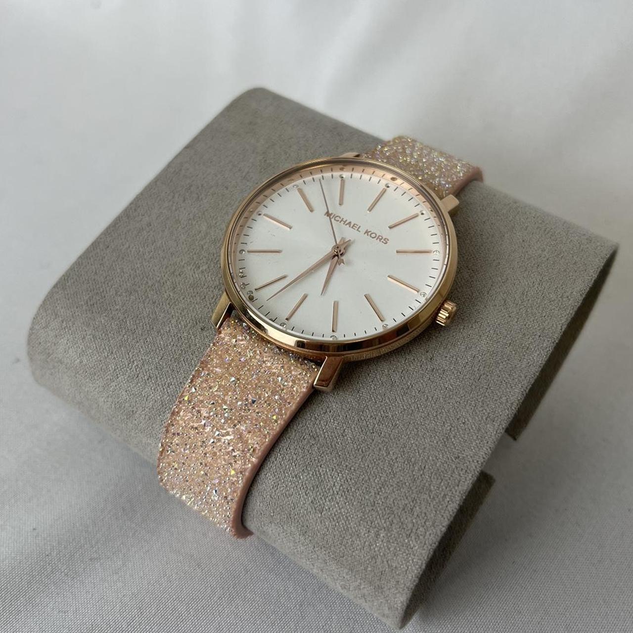 Michael kors rose hot sale gold crystal watch