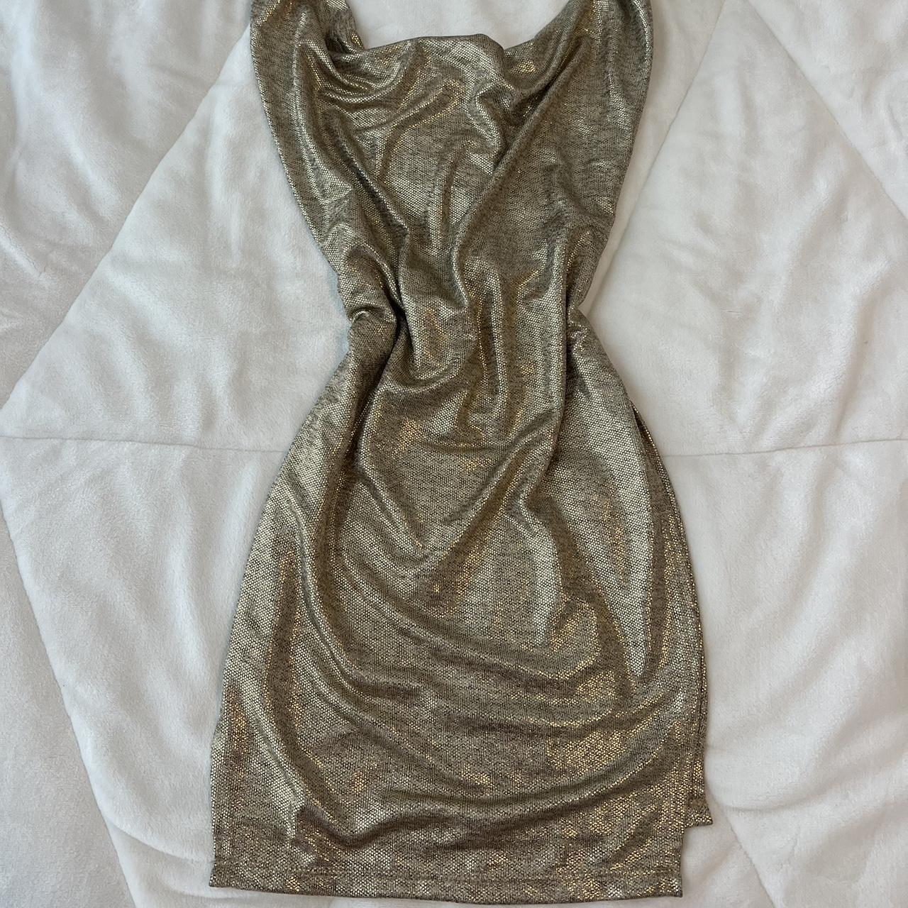 Gold goingout dress. Worn once. partydress... Depop