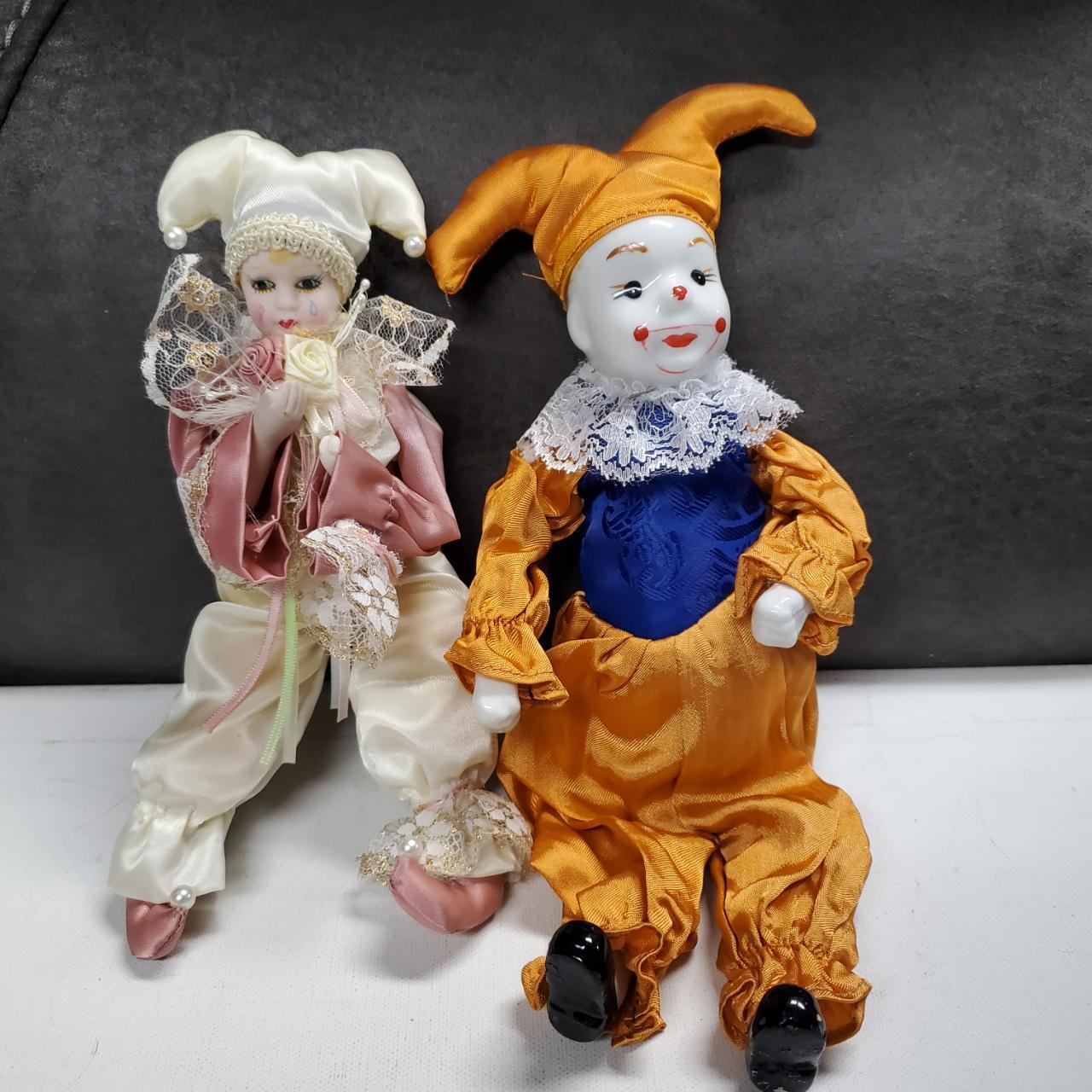 Figurines - Porcelain - Jesters - Lot of 2 - Clowns.... - Depop