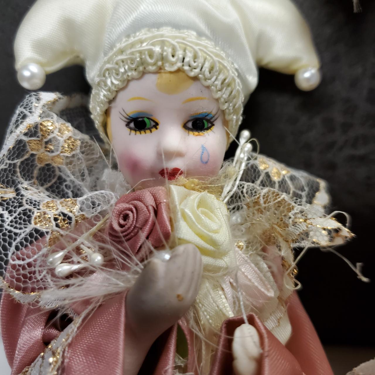 Figurines Porcelain Jesters Lot of 2 Clowns.... Depop