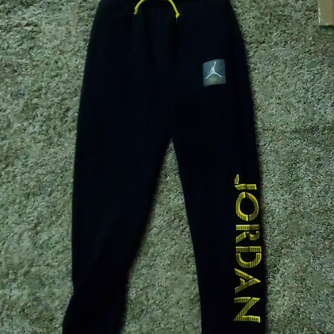 black and gold jordan joggers