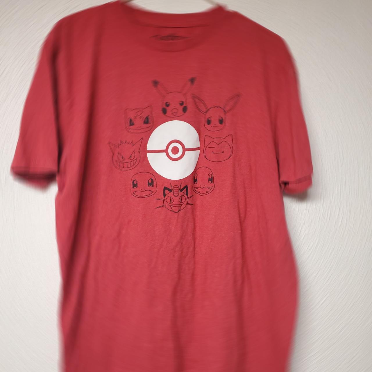 T-Shirt - Men - Pokemon Red Short Sleeve - Pikachu... - Depop