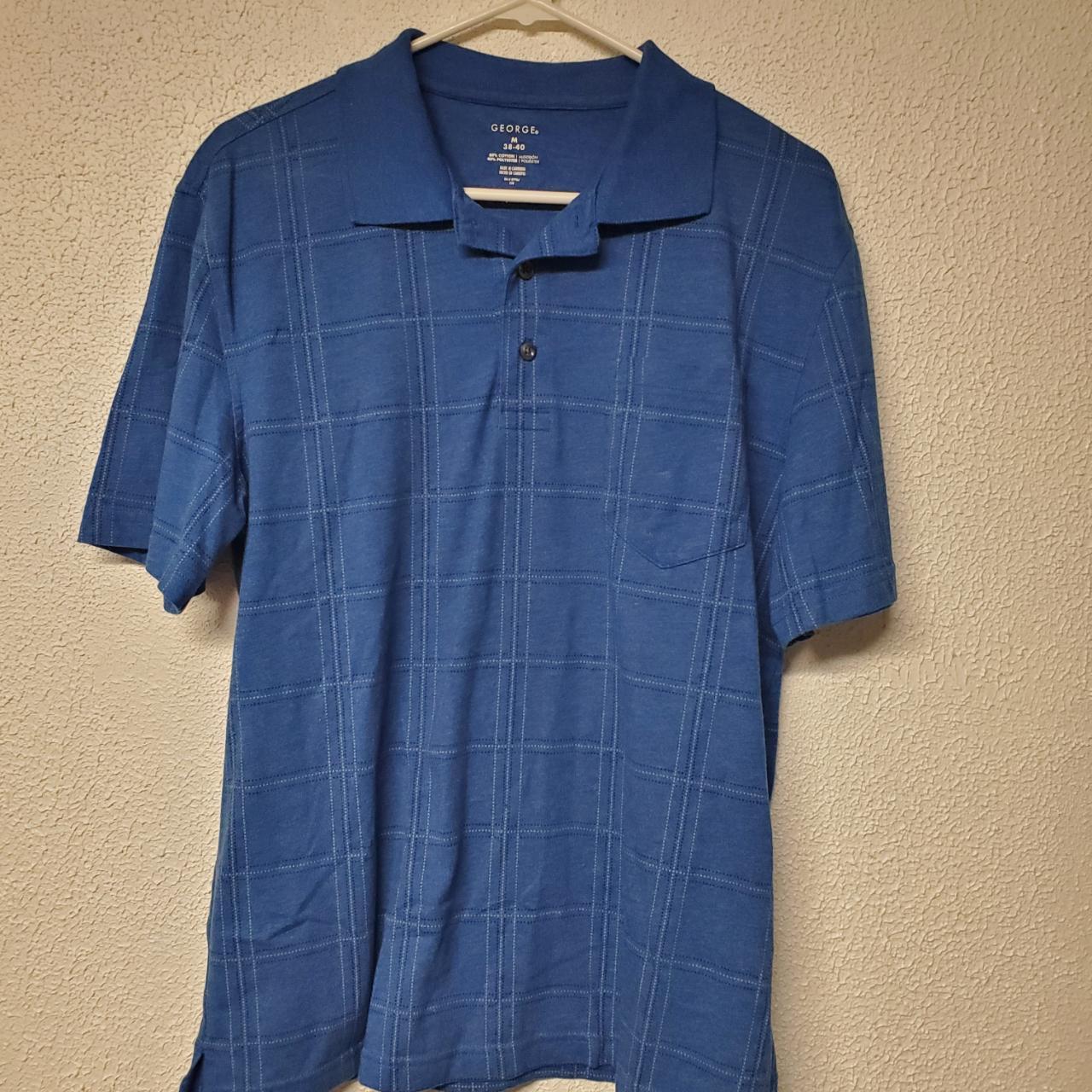 This blue George polo shirt is perfect for any... - Depop