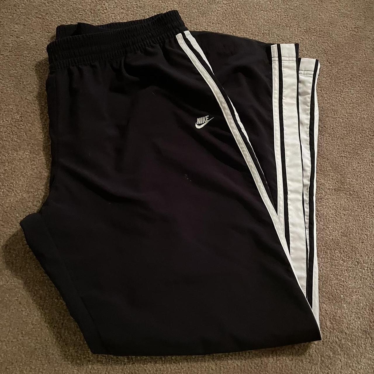 Y2k Vintage Nike Track Pants -Sick stripes on the... - Depop