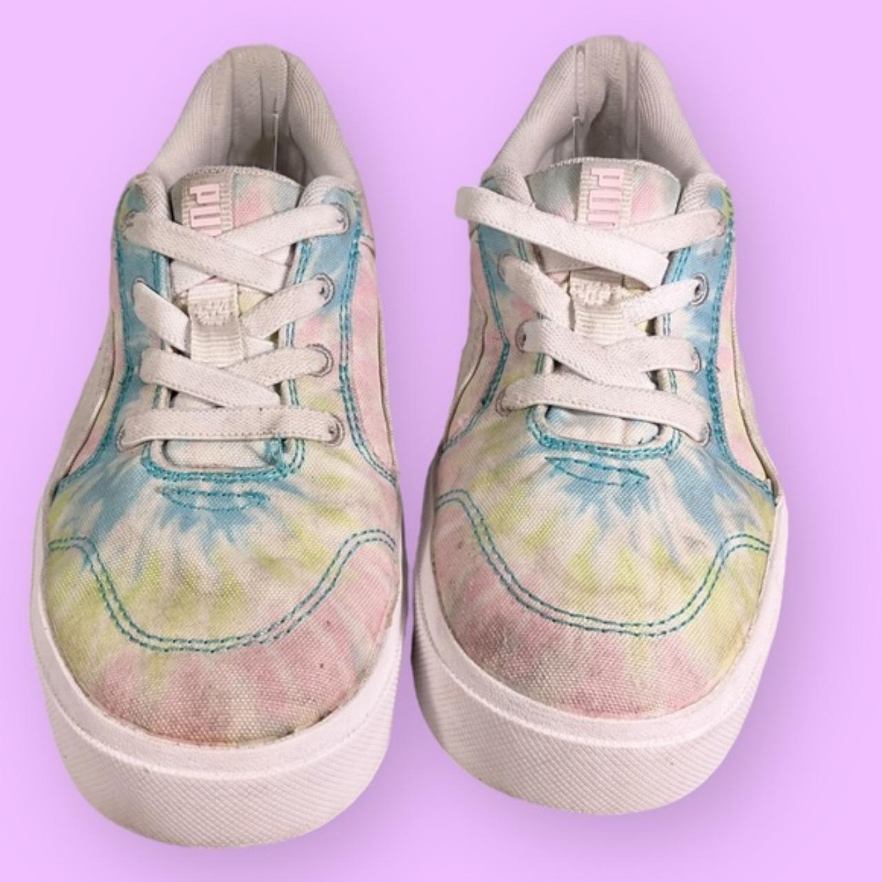 Puma C-Rey CV Tie Dye Shoes Girls Size Depop