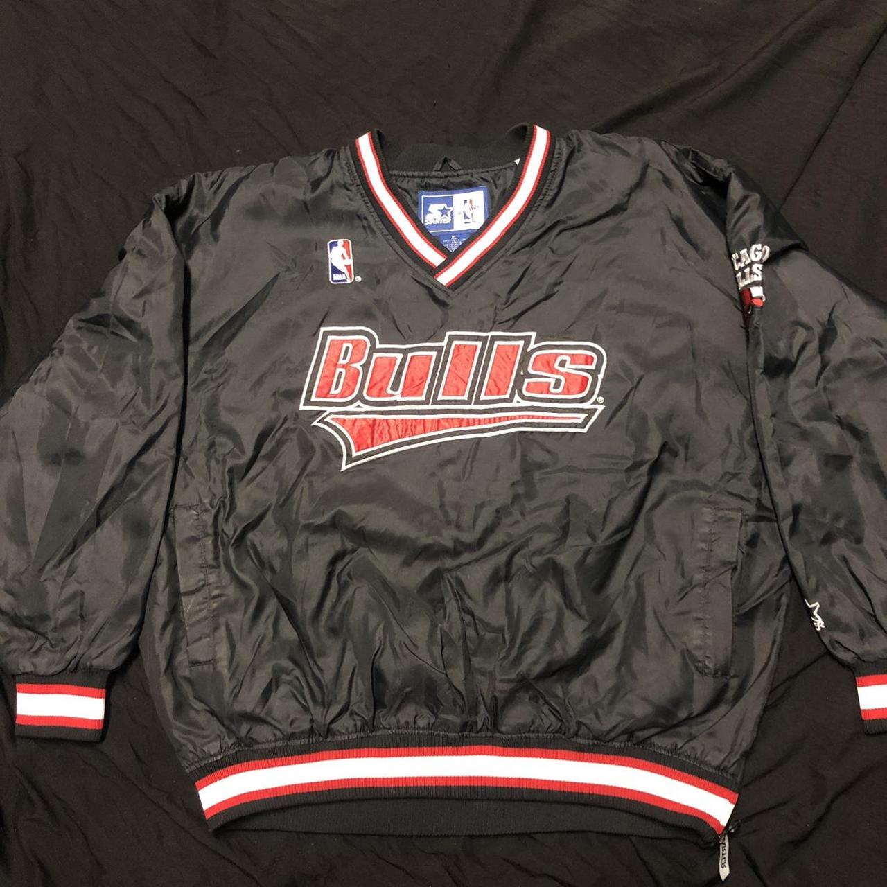 Bulls pullover clearance starter jacket