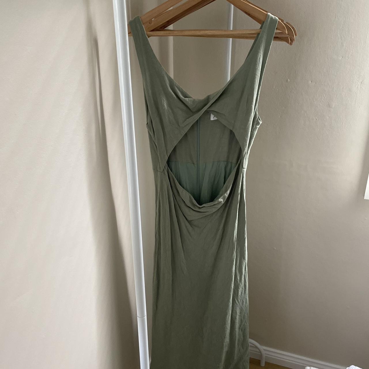 Women's Green and Khaki Dress | Depop