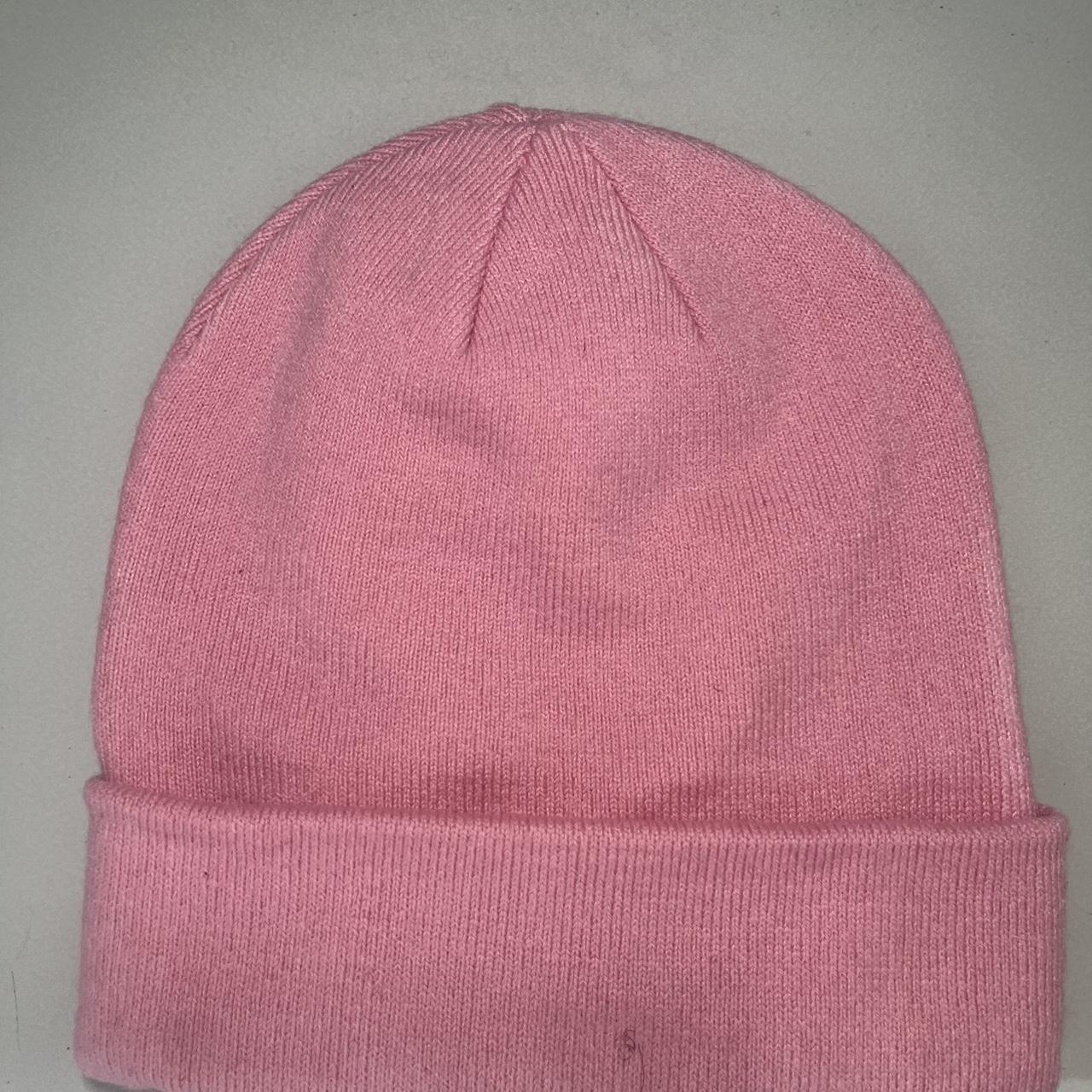 Stüssy Men's Pink and Black Hat | Depop