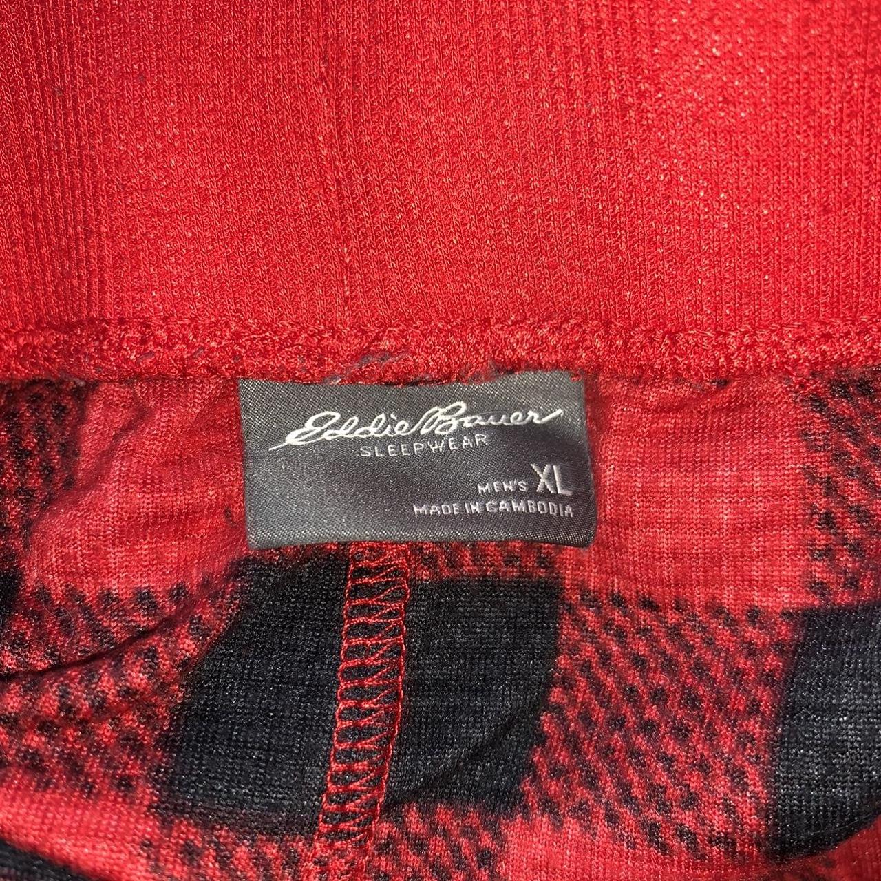 Eddie Bauer Men's Red and Black Joggerstracksuits Depop